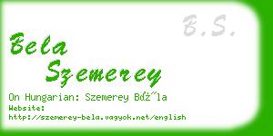 bela szemerey business card